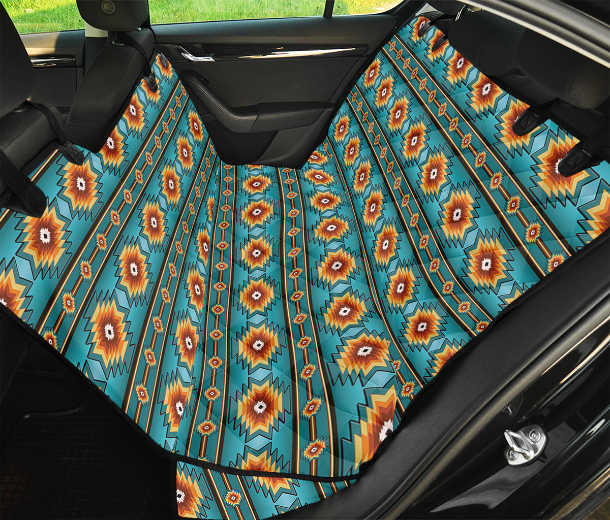 Ethnic Southwestern Navajo Pattern Print Pet Car Back Seat Cover