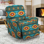 Ethnic Southwestern Navajo Pattern Print Recliner Slipcover