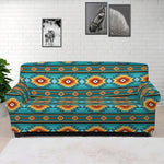 Ethnic Southwestern Navajo Pattern Print Sofa Cover