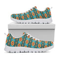 Ethnic Southwestern Navajo Pattern Print White Running Shoes
