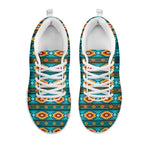 Ethnic Southwestern Navajo Pattern Print White Sneakers