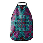 Ethnic Teal Bohemian Pattern Print Car Seat Organizers