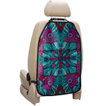 Ethnic Teal Bohemian Pattern Print Car Seat Organizers