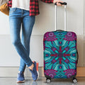 Ethnic Teal Bohemian Pattern Print Luggage Cover