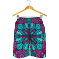 Ethnic Teal Bohemian Pattern Print Men's Shorts