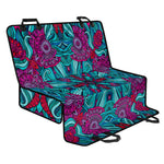Ethnic Teal Bohemian Pattern Print Pet Car Back Seat Cover