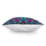 Ethnic Teal Bohemian Pattern Print Pillow Cover