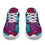 Ethnic Teal Bohemian Pattern Print Sport Shoes GearFrost