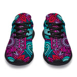 Ethnic Teal Bohemian Pattern Print Sport Shoes GearFrost