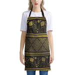 Ethnic Thai Elephant Pattern Print Apron