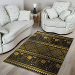 Ethnic Thai Elephant Pattern Print Area Rug