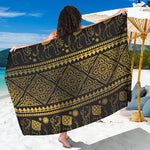 Ethnic Thai Elephant Pattern Print Beach Sarong Wrap