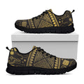 Ethnic Thai Elephant Pattern Print Black Running Shoes