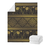 Ethnic Thai Elephant Pattern Print Blanket