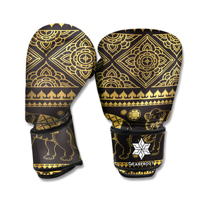 Ethnic Thai Elephant Pattern Print Boxing Gloves