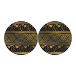 Ethnic Thai Elephant Pattern Print Car Coasters