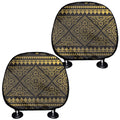 Ethnic Thai Elephant Pattern Print Car Headrest Covers