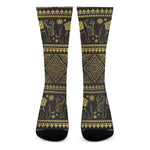 Ethnic Thai Elephant Pattern Print Crew Socks
