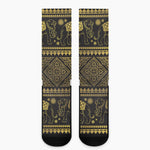 Ethnic Thai Elephant Pattern Print Crew Socks