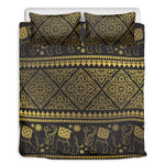 Ethnic Thai Elephant Pattern Print Duvet Cover Bedding Set