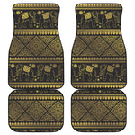 Ethnic Thai Elephant Pattern Print Front and Back Car Floor Mats