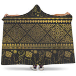 Ethnic Thai Elephant Pattern Print Hooded Blanket