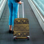 Ethnic Thai Elephant Pattern Print Luggage Cover