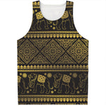 Ethnic Thai Elephant Pattern Print Men's Tank Top