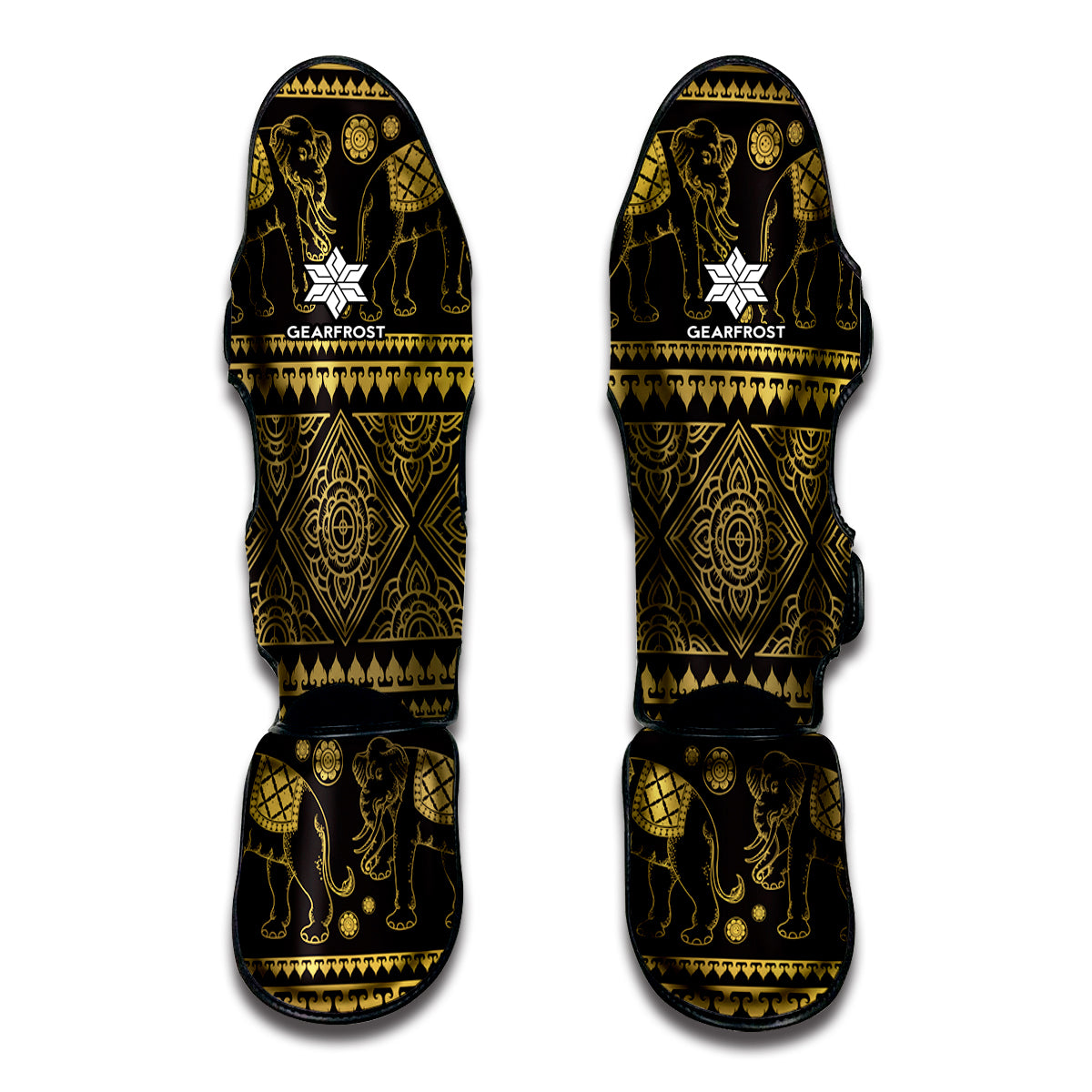 Ethnic Thai Elephant Pattern Print Muay Thai Shin Guard