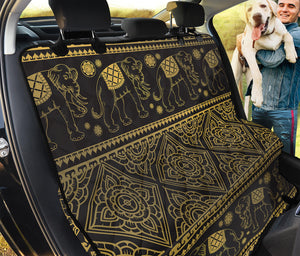 Ethnic Thai Elephant Pattern Print Pet Car Back Seat Cover