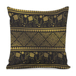 Ethnic Thai Elephant Pattern Print Pillow Cover