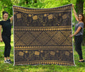Ethnic Thai Elephant Pattern Print Quilt