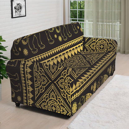 Ethnic Thai Elephant Pattern Print Sofa Cover