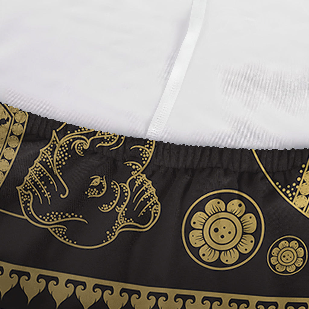 Ethnic Thai Elephant Pattern Print Sofa Cover