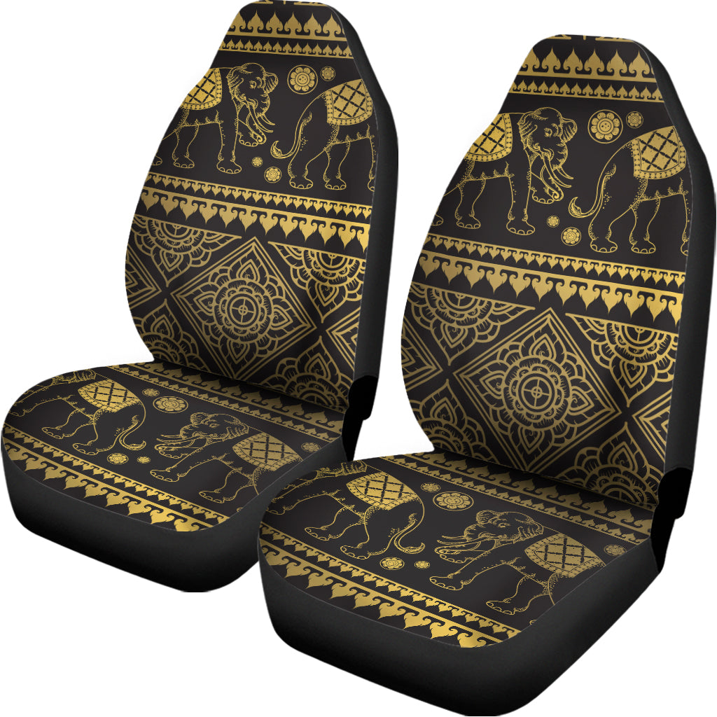 Ethnic Thai Elephant Pattern Print Universal Fit Car Seat Covers