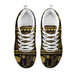 Ethnic Thai Elephant Pattern Print White Sneakers