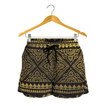 Ethnic Thai Elephant Pattern Print Women's Shorts