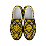 Ethnic Thai Pattern Print Black Slip On Shoes
