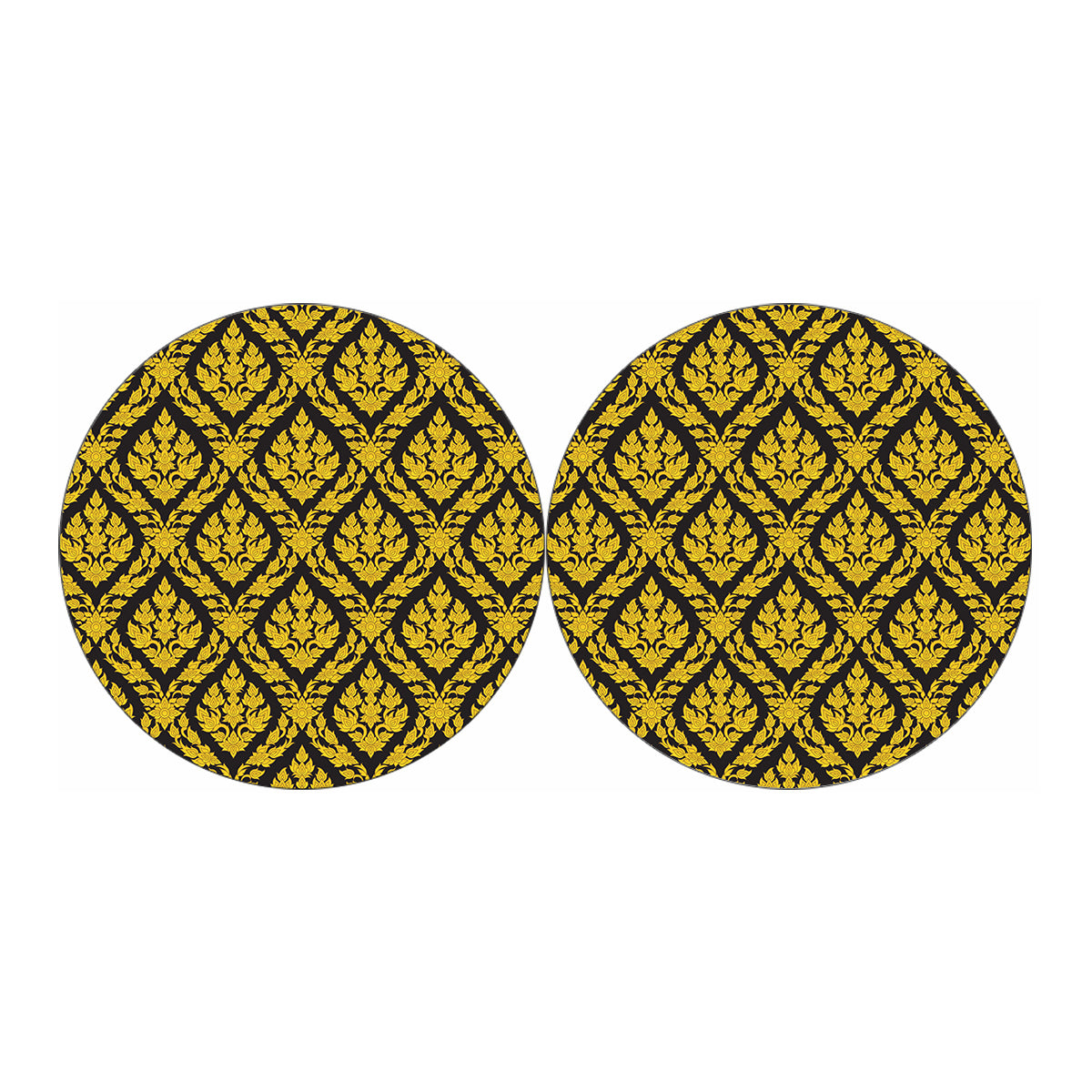 Ethnic Thai Pattern Print Car Coasters