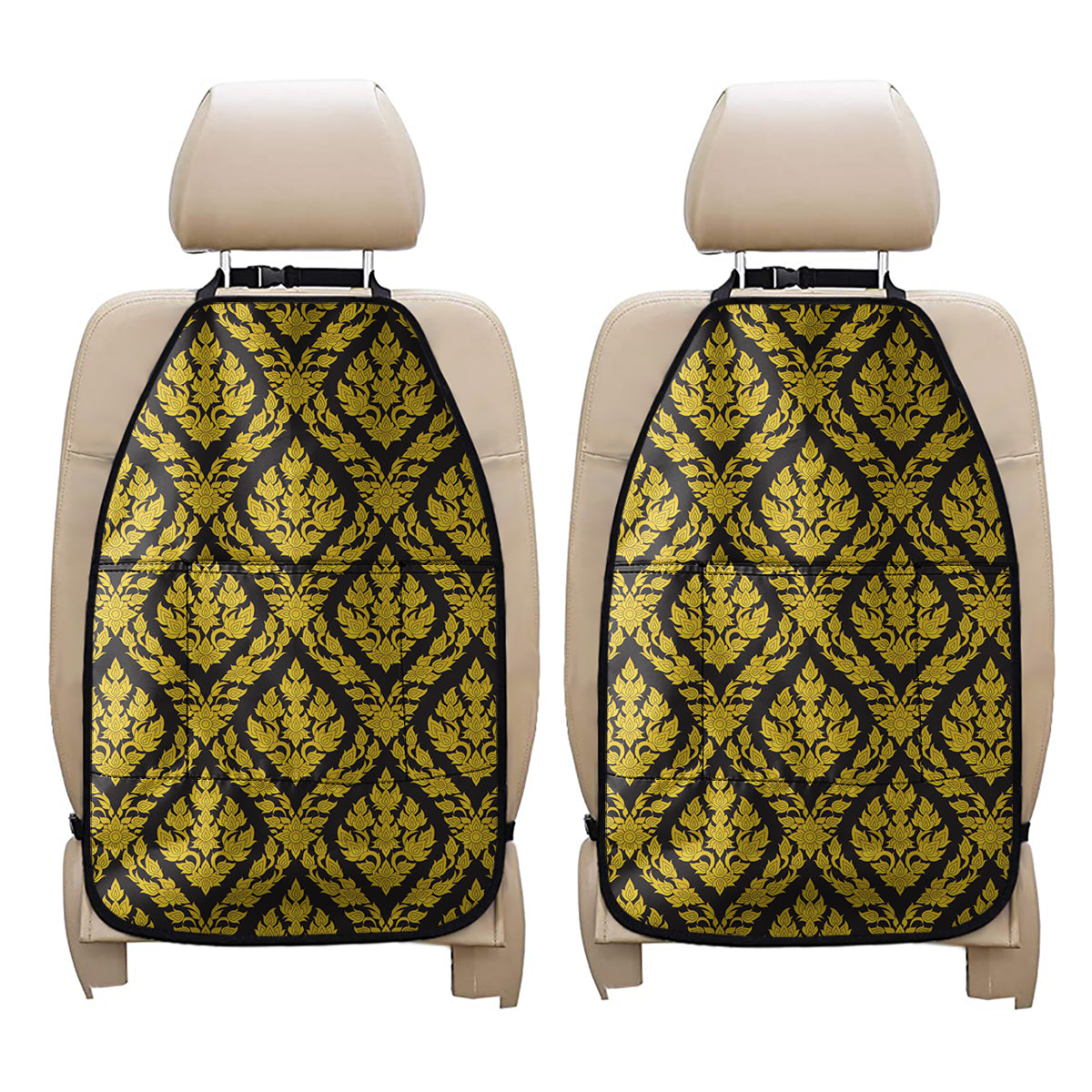 Ethnic Thai Pattern Print Car Seat Organizers