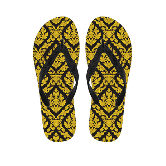 Ethnic Thai Pattern Print Flip Flops