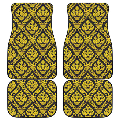 Ethnic Thai Pattern Print Front and Back Car Floor Mats