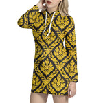 Ethnic Thai Pattern Print Hoodie Dress