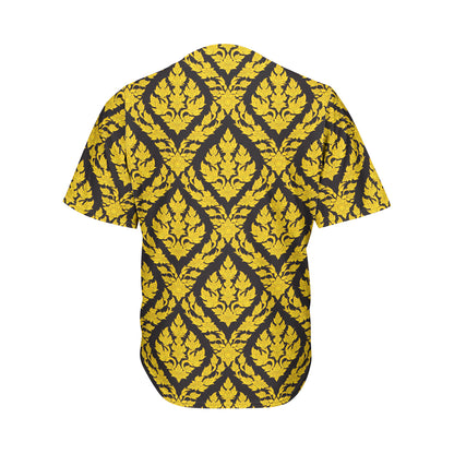 Ethnic Thai Pattern Print Men's Baseball Jersey