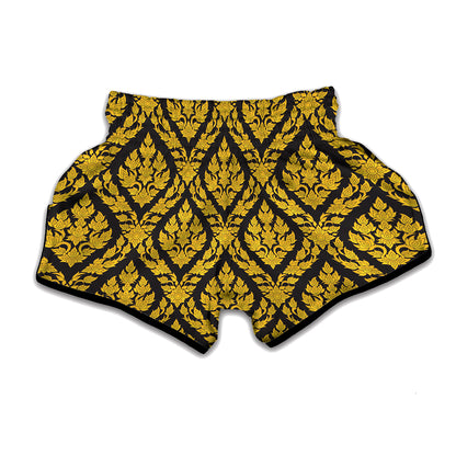 Ethnic Thai Pattern Print Muay Thai Boxing Shorts