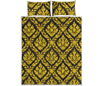 Ethnic Thai Pattern Print Quilt Bed Set