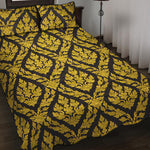 Ethnic Thai Pattern Print Quilt Bed Set