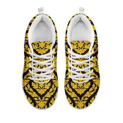 Ethnic Thai Pattern Print White Sneakers