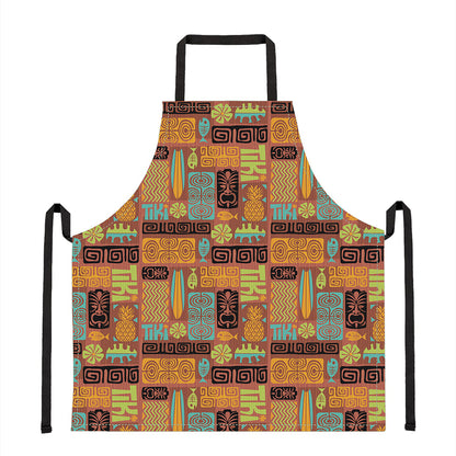 Ethnic Tiki Pattern Print Apron