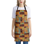 Ethnic Tiki Pattern Print Apron